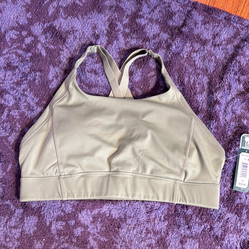 3X Women's Olive Sports Bra NWT
